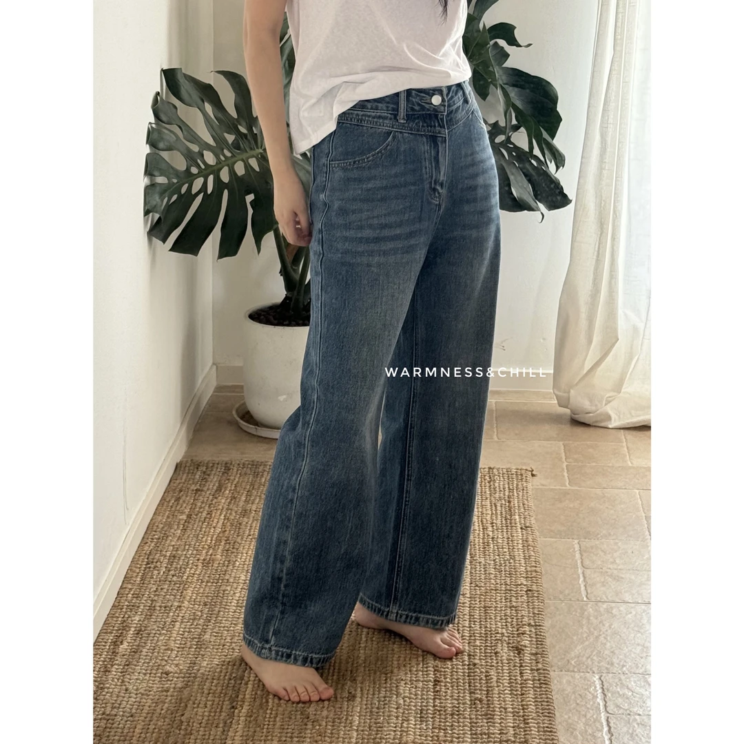 WMNS「蓝调」春夏简约超显腿直的一条牛仔裤