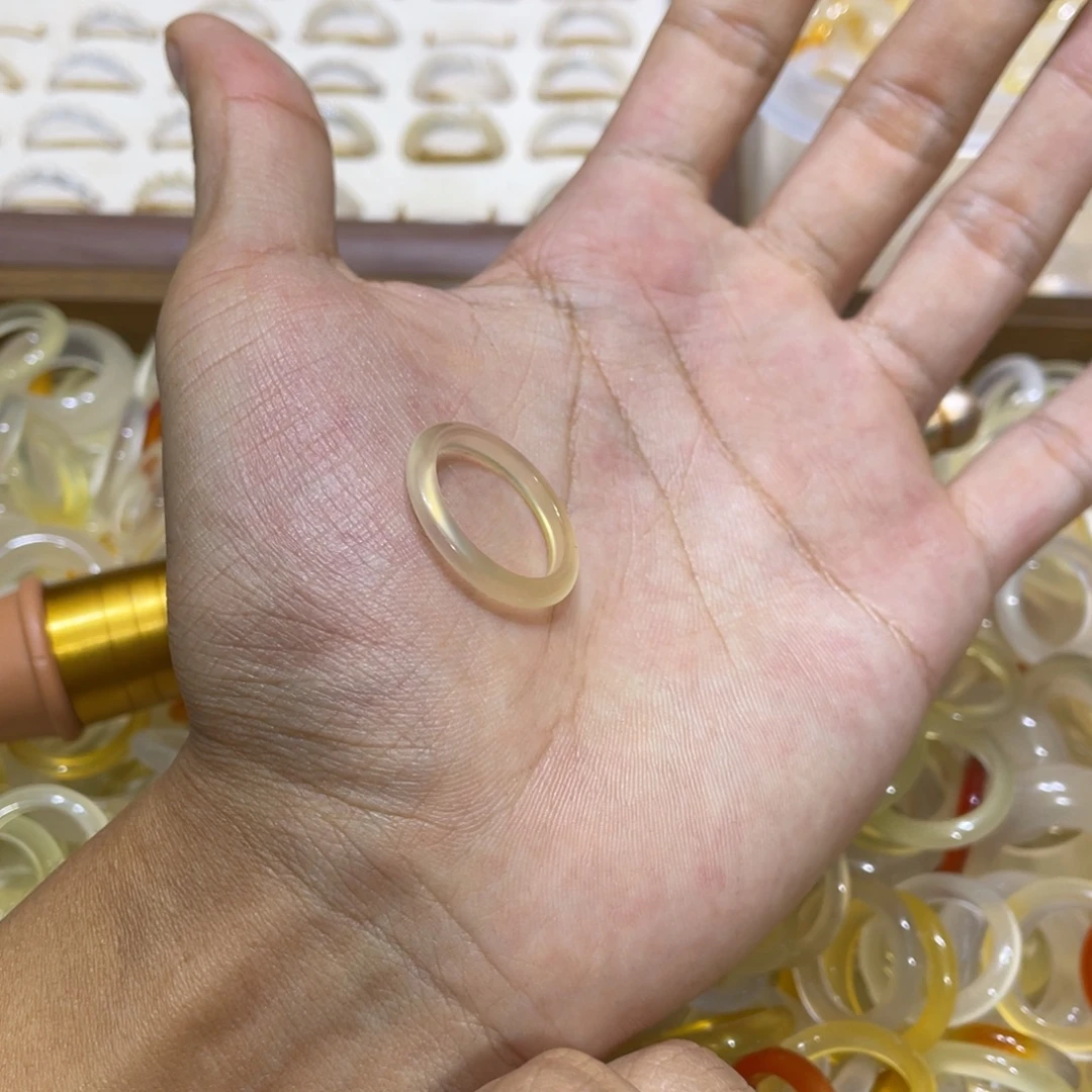 玛瑙/玉髓未镶嵌戒指75号港18