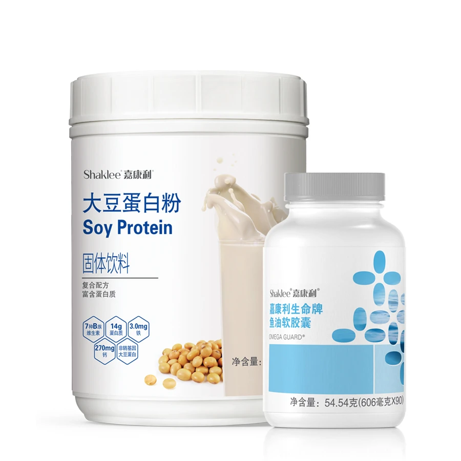 嘉康利原味蛋白粉+鱼油胶囊组合