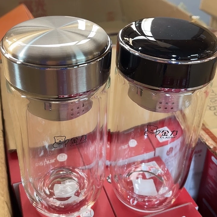 玻璃茶隔款金力双层鹅蛋杯