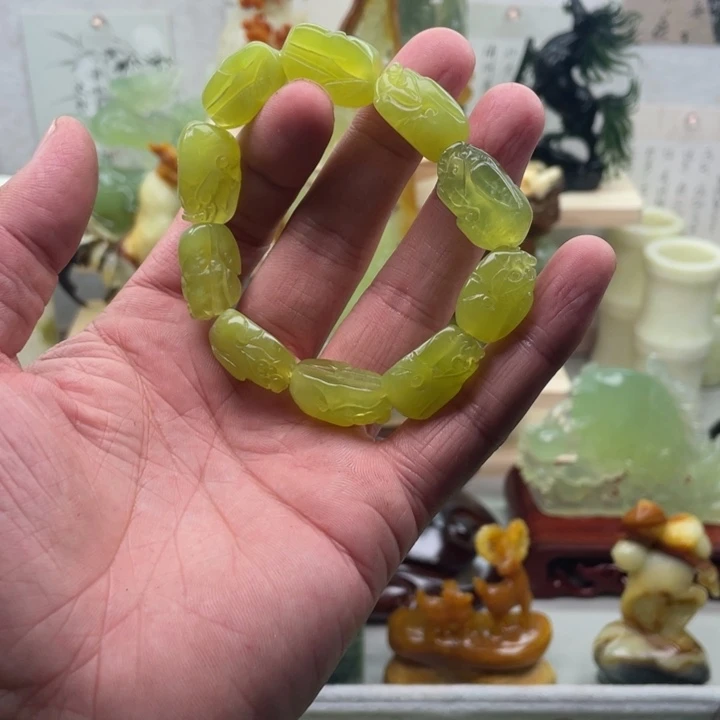 蛇纹石玉未镶嵌四大名玉手串手工貔貅