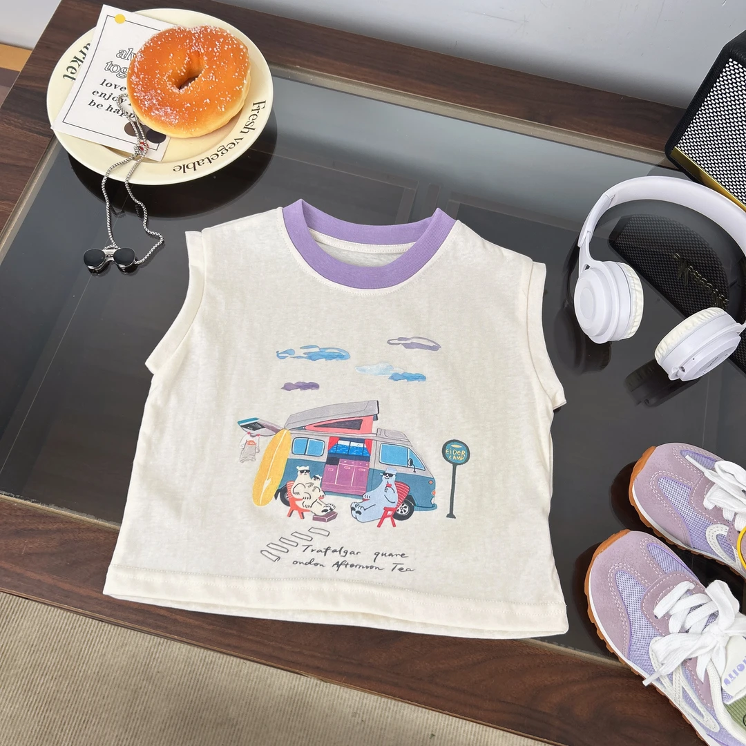 2025新款儿童无袖印花夏季背心BMX25793