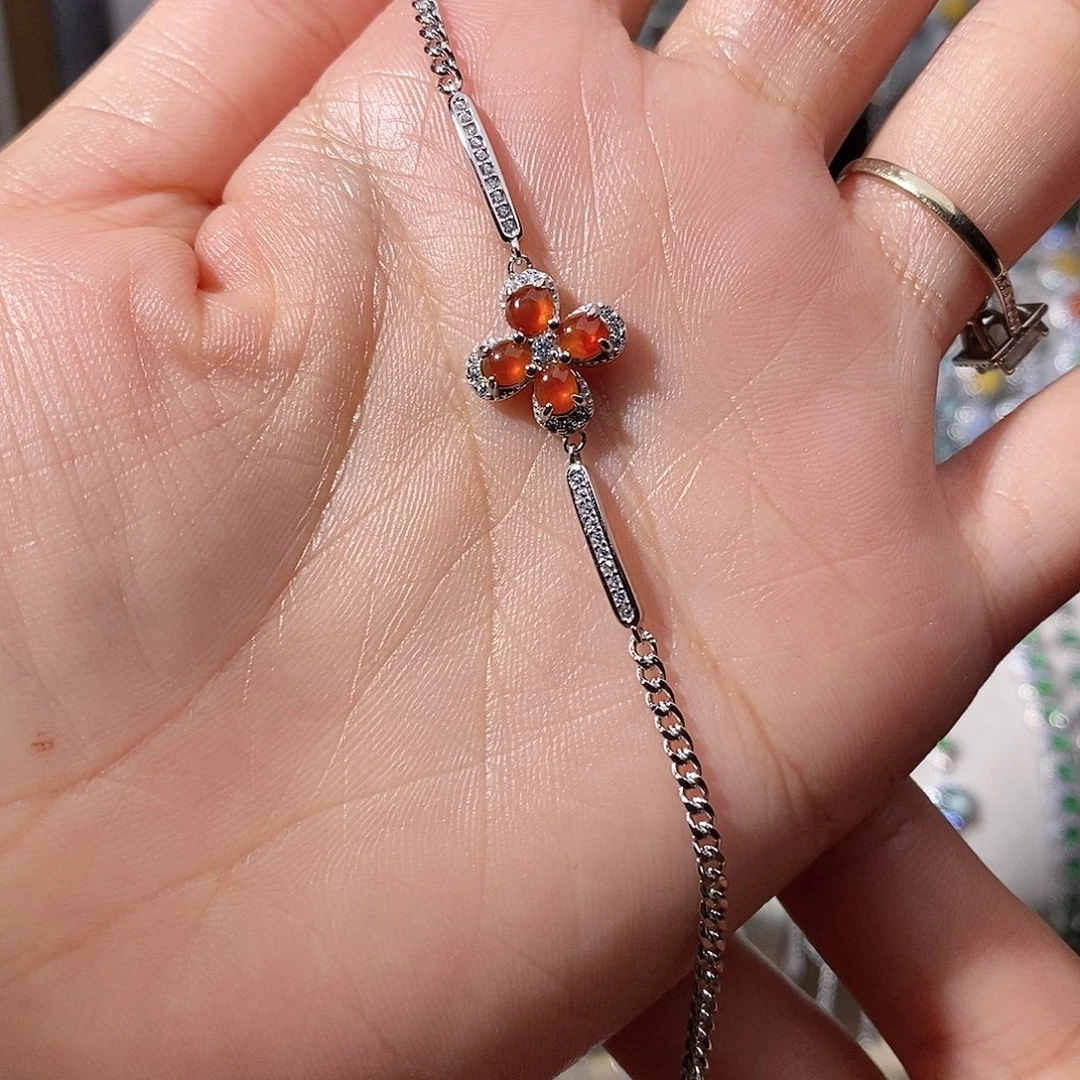 翡翠银S925镶嵌手链