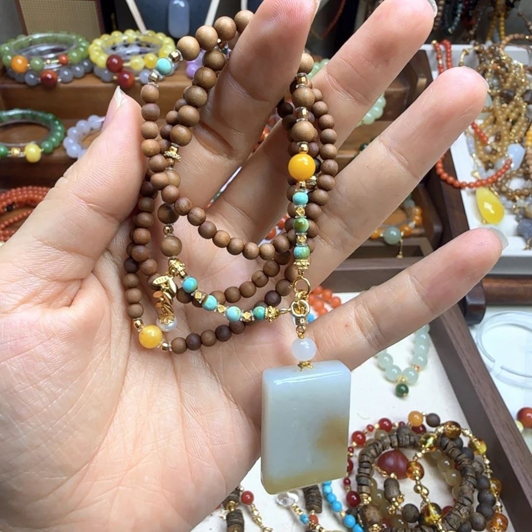 无事牌非洲檀香老山檀项链