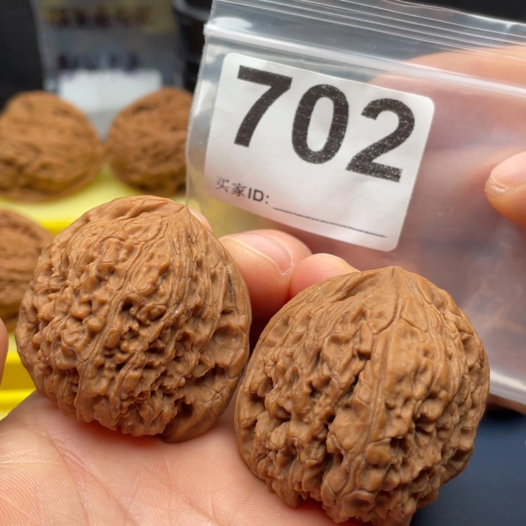 把件文玩核桃南疆拉丝凹底40