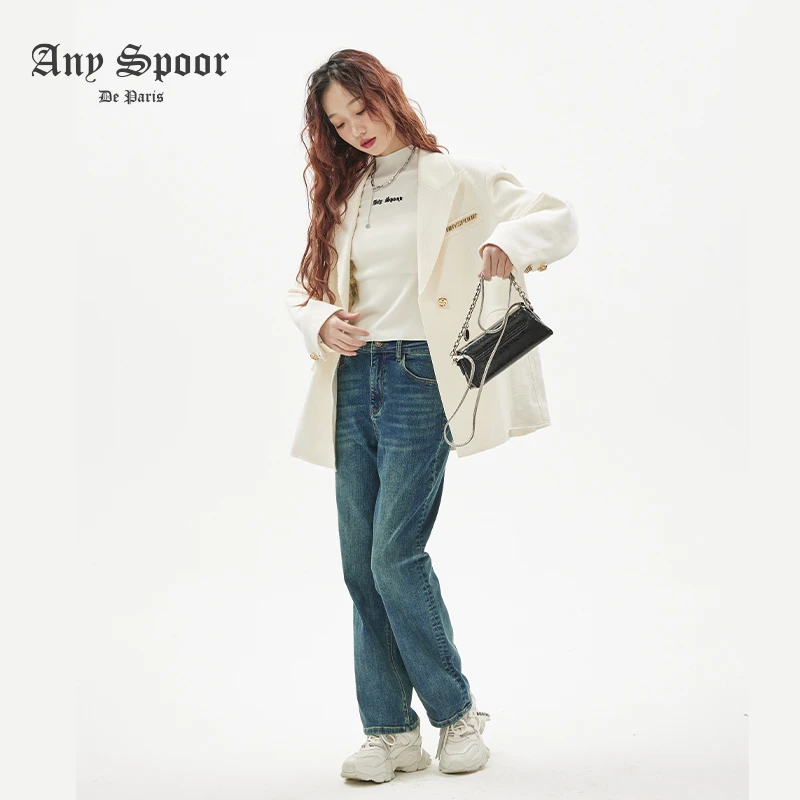 【ANY SPOOR】休闲设计师女士时尚轻奢中长款外套83C147