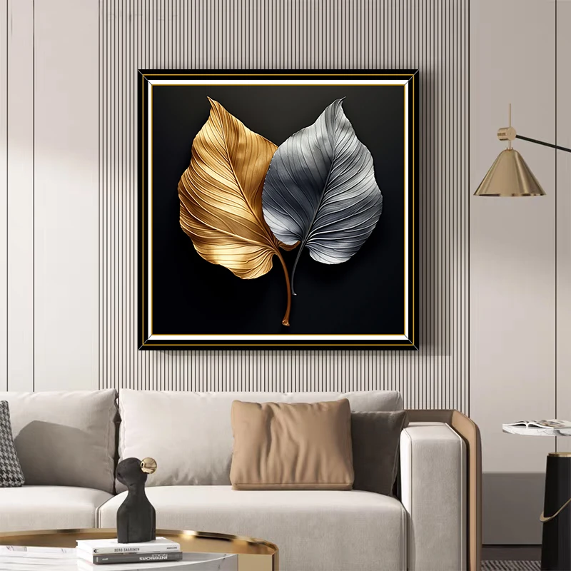 【家大业大】轻奢高级感树叶餐厅挂画客厅沙发卧室床头装饰画