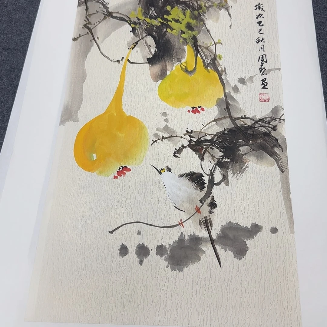 国画纯手绘山水花鸟