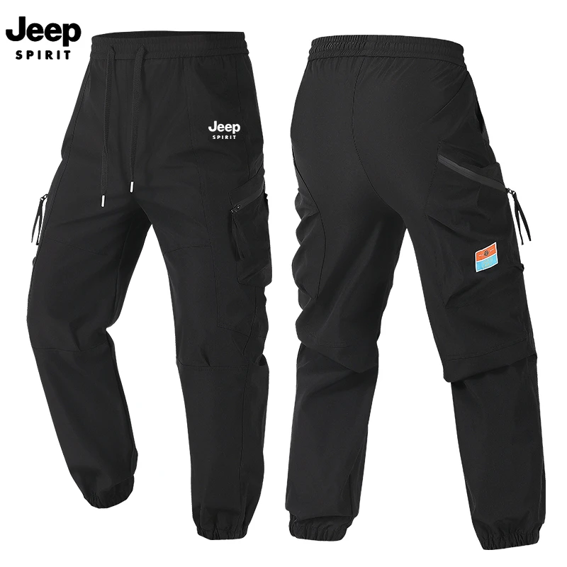 JEEPSPIRIT吉普美式工装裤男2025新款束口潮牌百搭运动休闲裤男士
