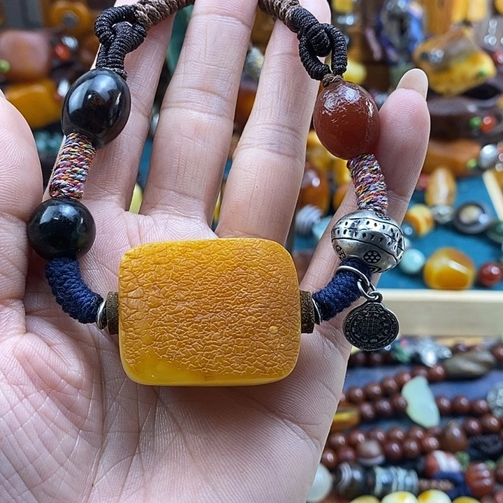 蜜蜡未镶嵌项链项链