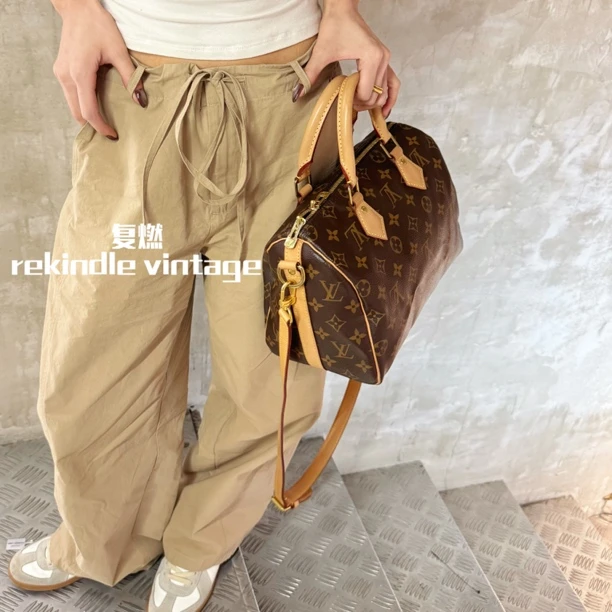 95新 LouisVuitton/路易威登 复燃精选/老花speedy25 肩带款15年