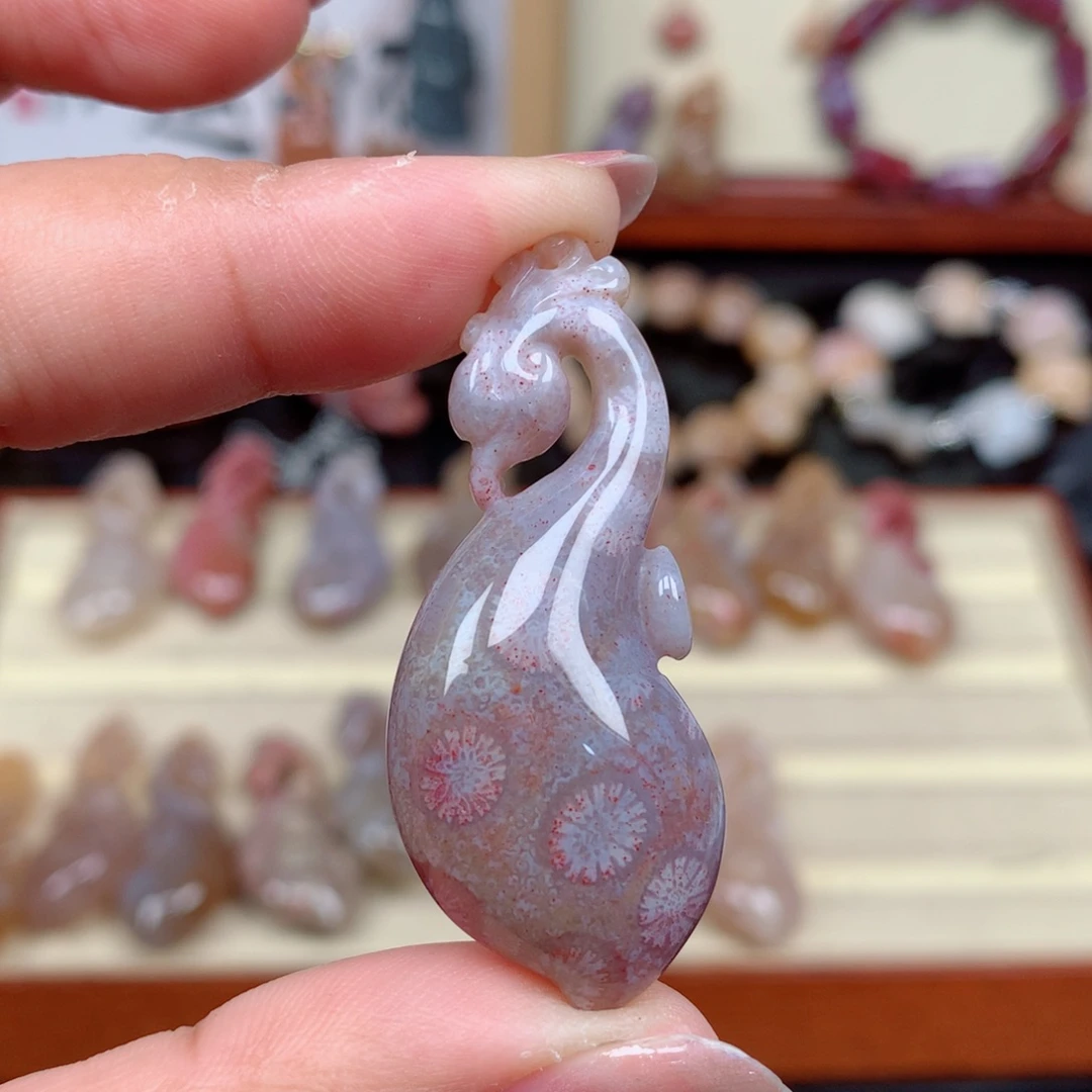 硅化玉珊瑚玉未镶嵌