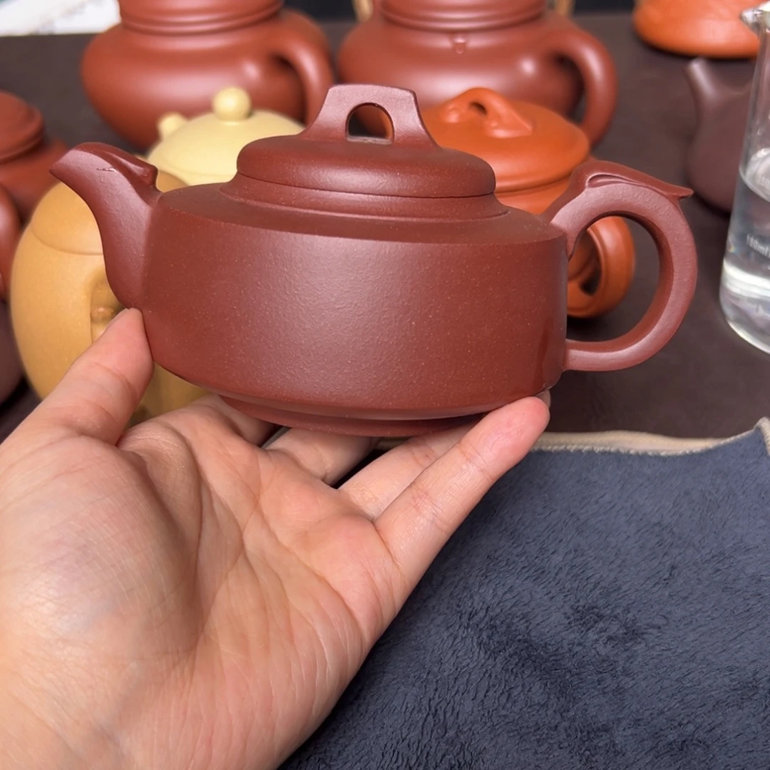 紫砂茶壶清水泥如意周盘300毫升