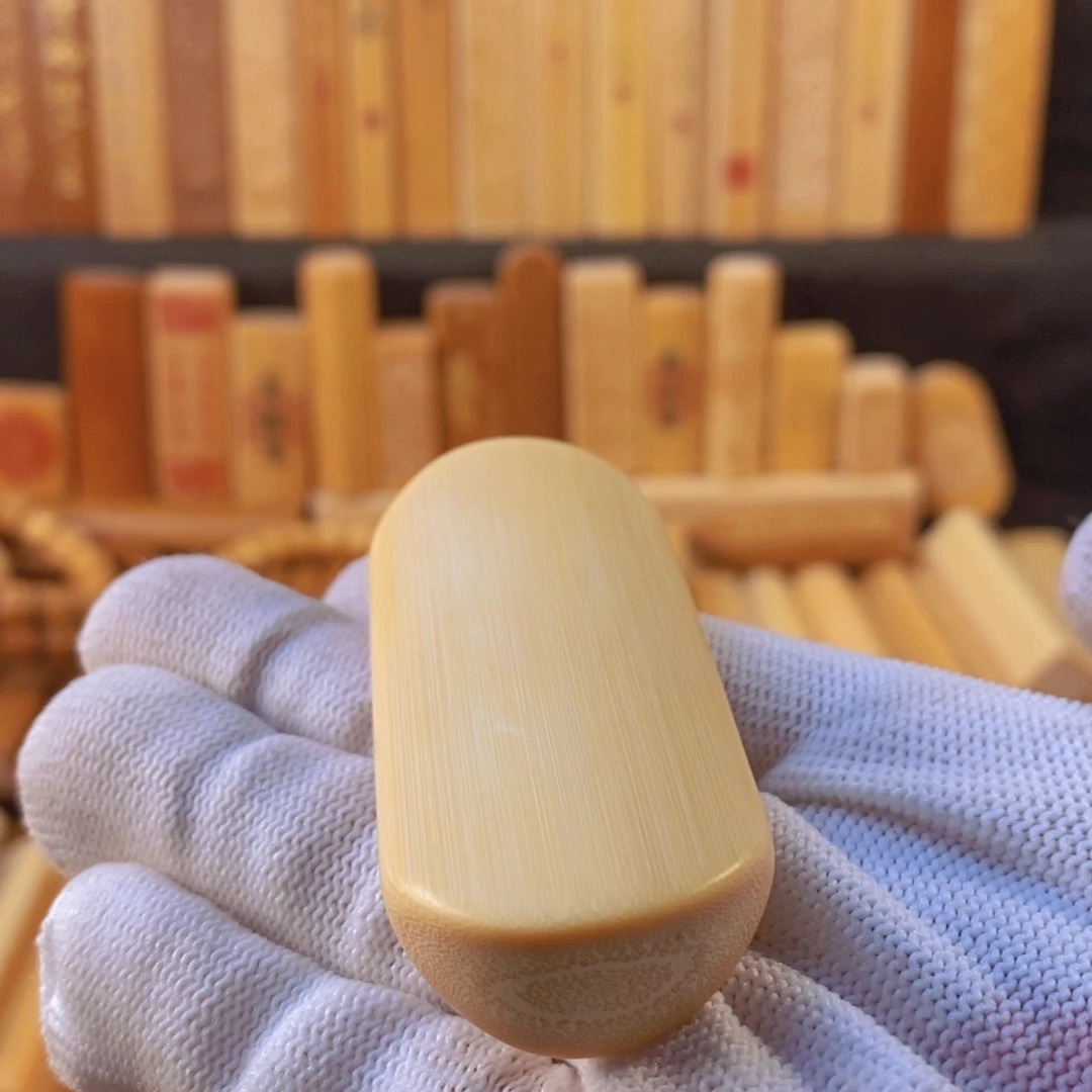 竹掌中宝椭扁仙贝手把件2.87-6.8素竹