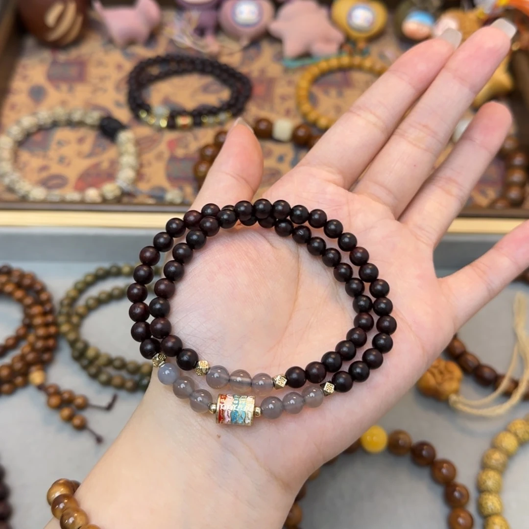 菩提手串/手链双圈小叶紫檀