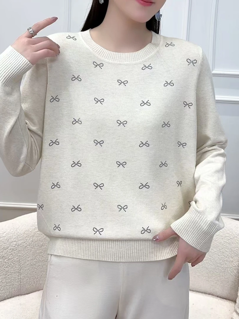 【姐妹服饰】[蝴蝶结打底衫]时尚休闲百搭款式套头打底衫