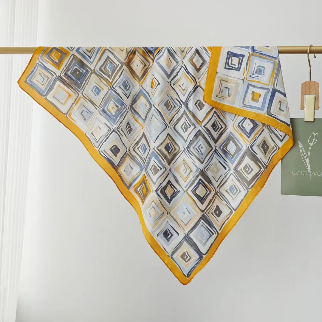 100新款百搭杭州丝绸丝巾70*70#1602