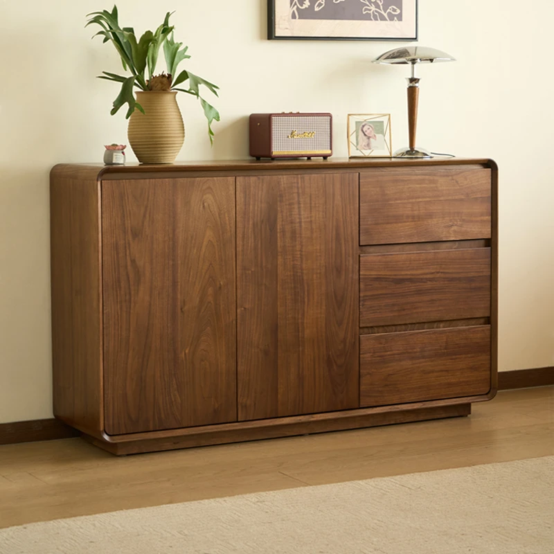 北美黑胡桃木餐边柜储物柜收纳柜120*40*90