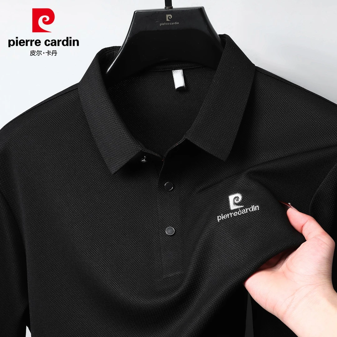 皮尔卡丹高端男士长袖Polo衫秋季新款翻领痞帅慵懒风休闲上衣男装