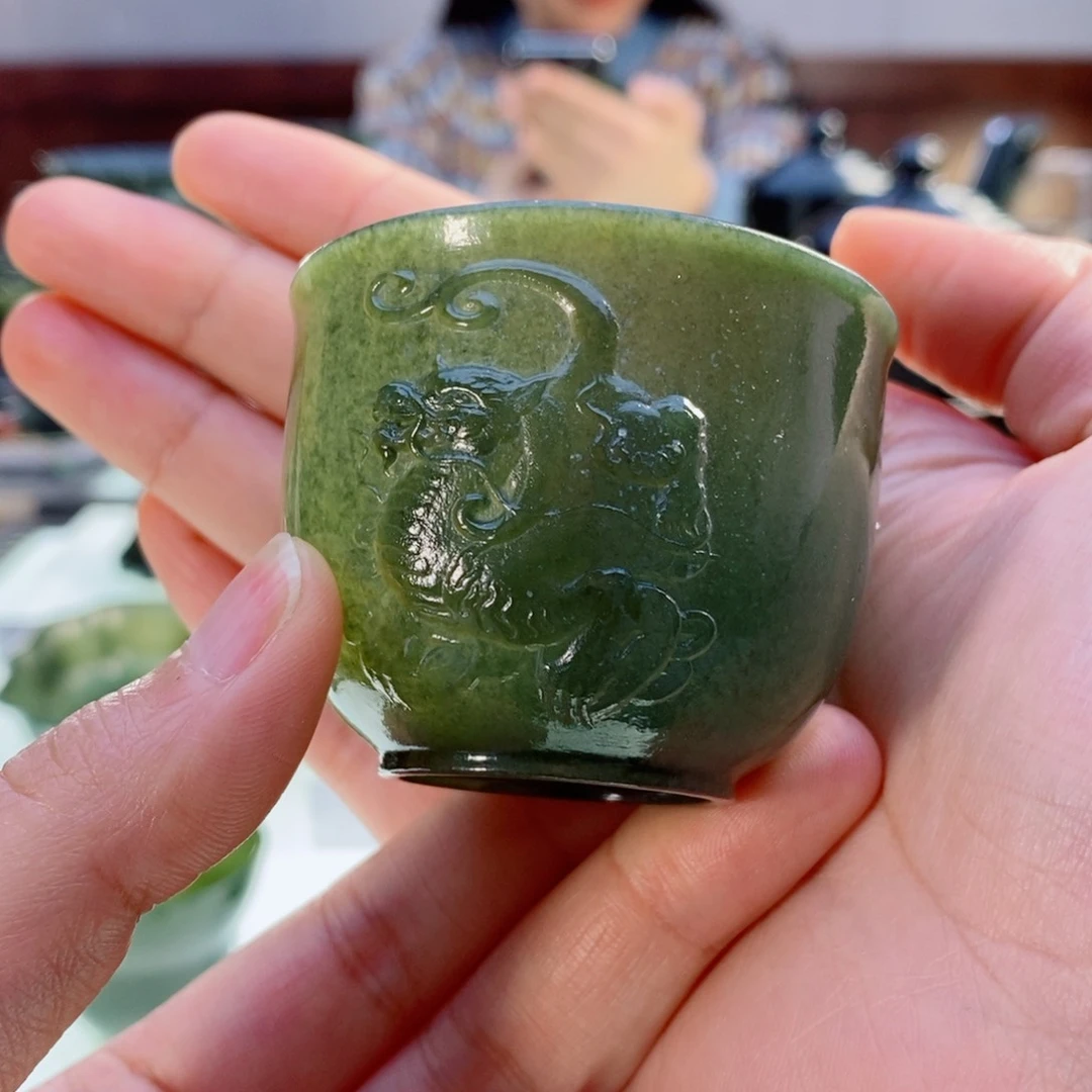 和田玉（青玉）挂件未镶嵌微瑕