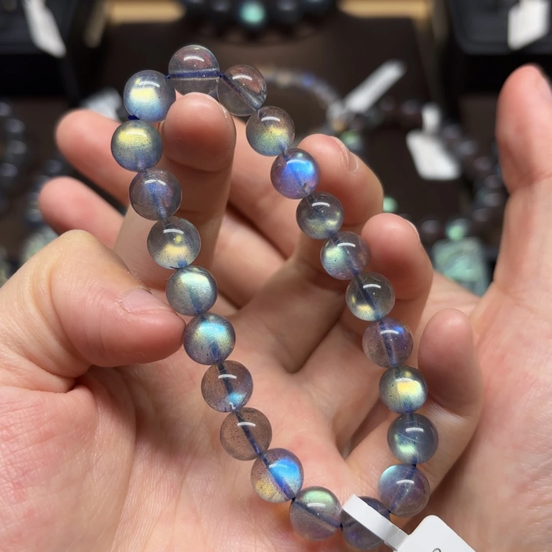 未镶嵌手链长石8.6mm左右