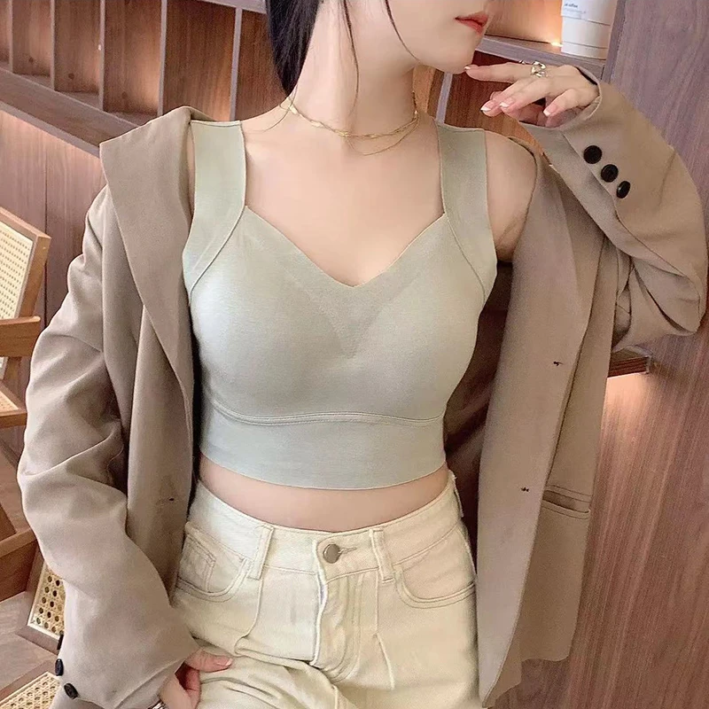女士宽肩内衣背心带胸垫489