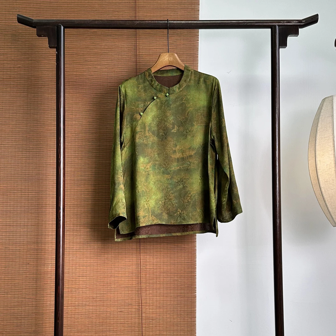 【252607】亭台楼阁 新中式40姆米 绞罗上衣