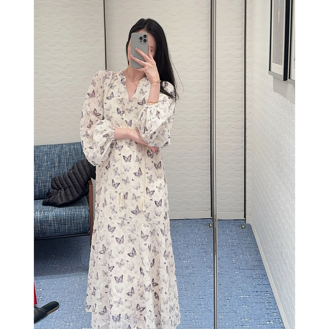 Zwinnie/詹维尼【蝴蝶系列-紫气东来】甜美温柔风连衣裙GZC202355