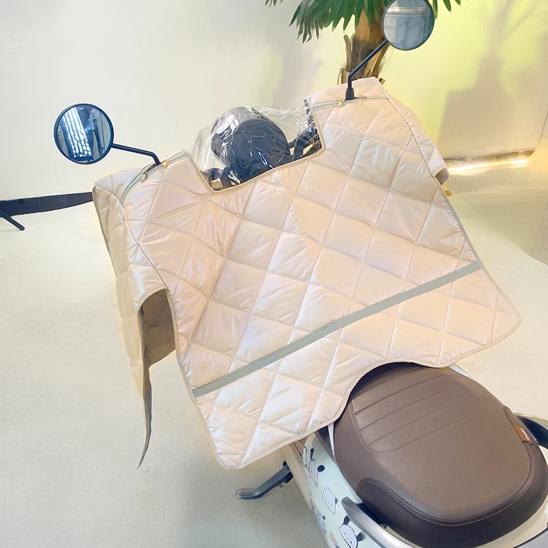 反光条塑料全包电动车挡风被夏季遮阳罩薄款电瓶摩托车防水防风