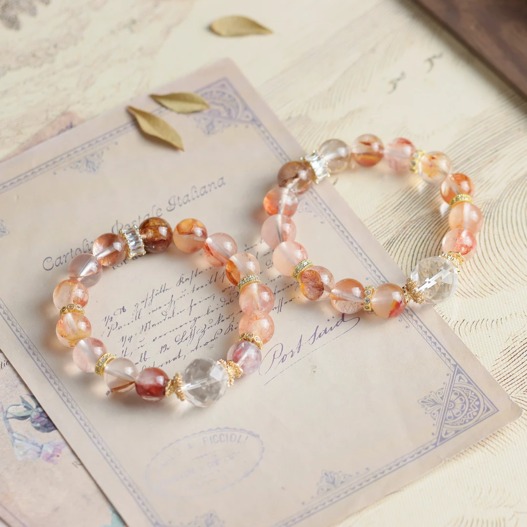 胶花水晶圆珠民族风女款单圈手串（多样性发货 发其一）