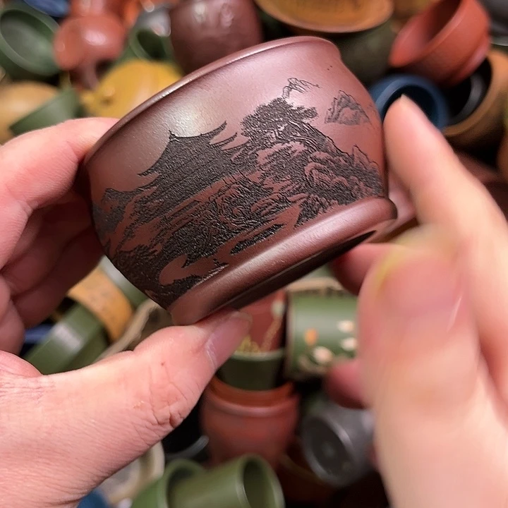 紫砂茶杯全手工紫砂主人杯