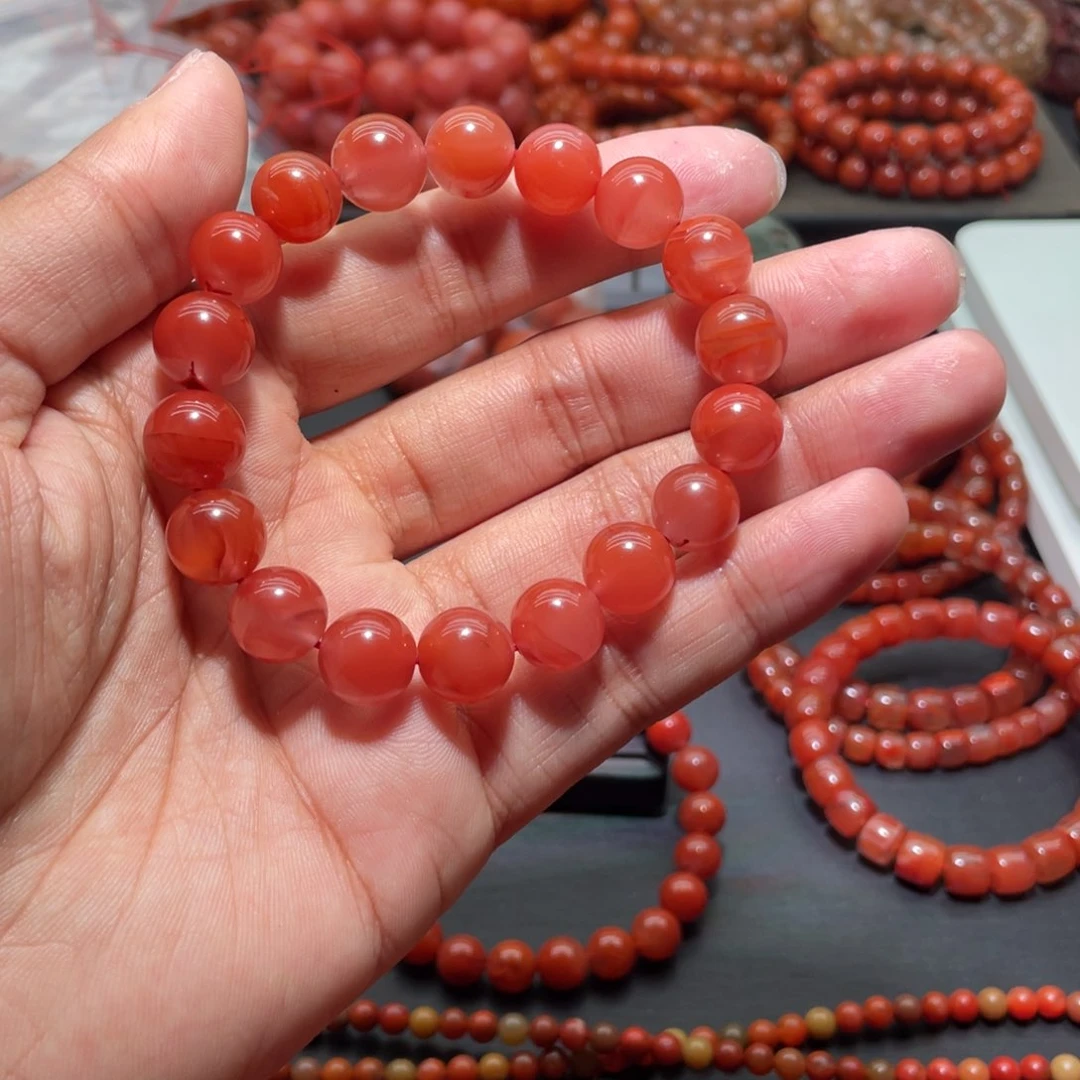 南红玛瑙手链未镶嵌