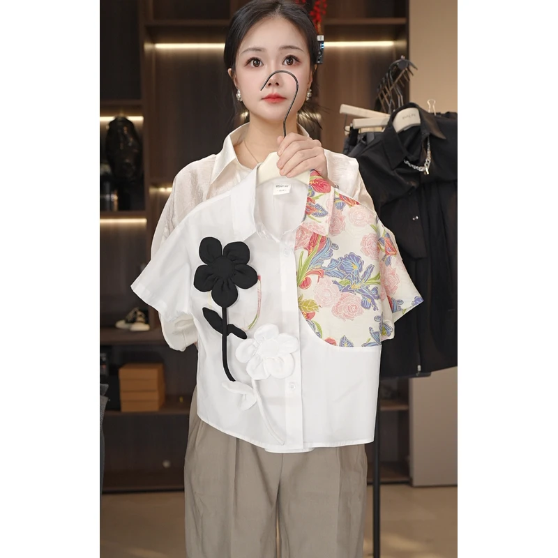 2025踏春季春暖花开短袖儿童春秋款雅痞风衬衫高级定制系列25319