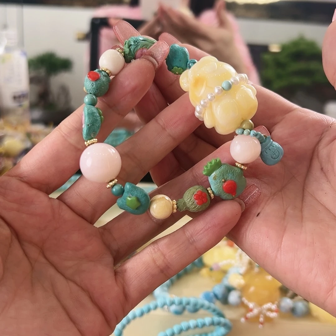 琥珀手链未镶嵌爱*儿琥珀