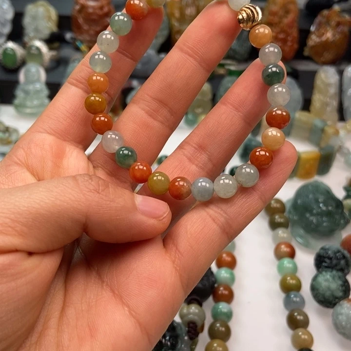 翡翠未镶嵌手链腾冲老料翡翠手串