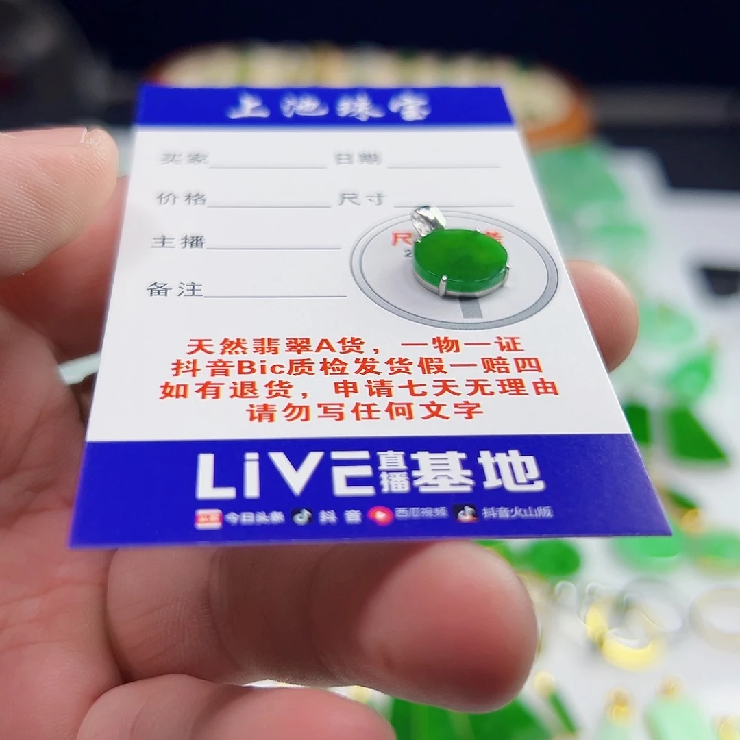 颈饰18K金镶嵌翡翠翡翠