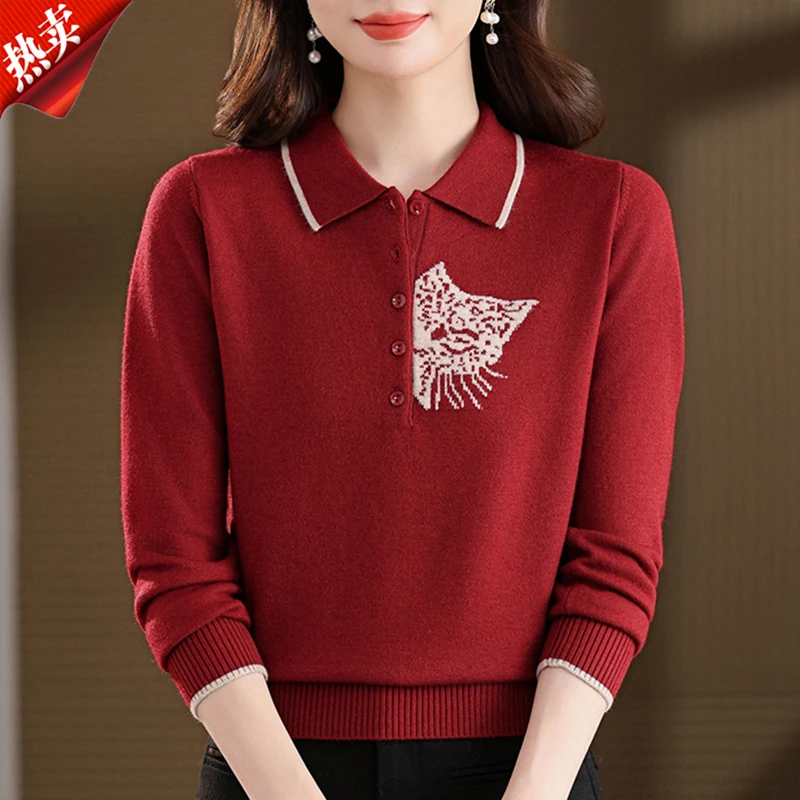 【原版正品】羊毛衫女娃娃领毛衣洋气上衣时尚漂亮打底衫时尚内搭