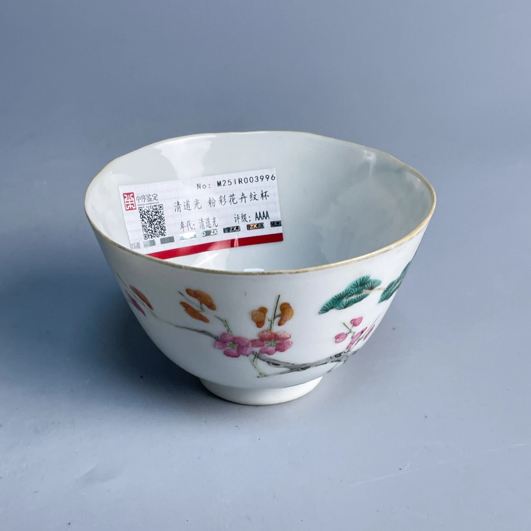 M25IR003996 - 清道光粉彩花卉纹杯