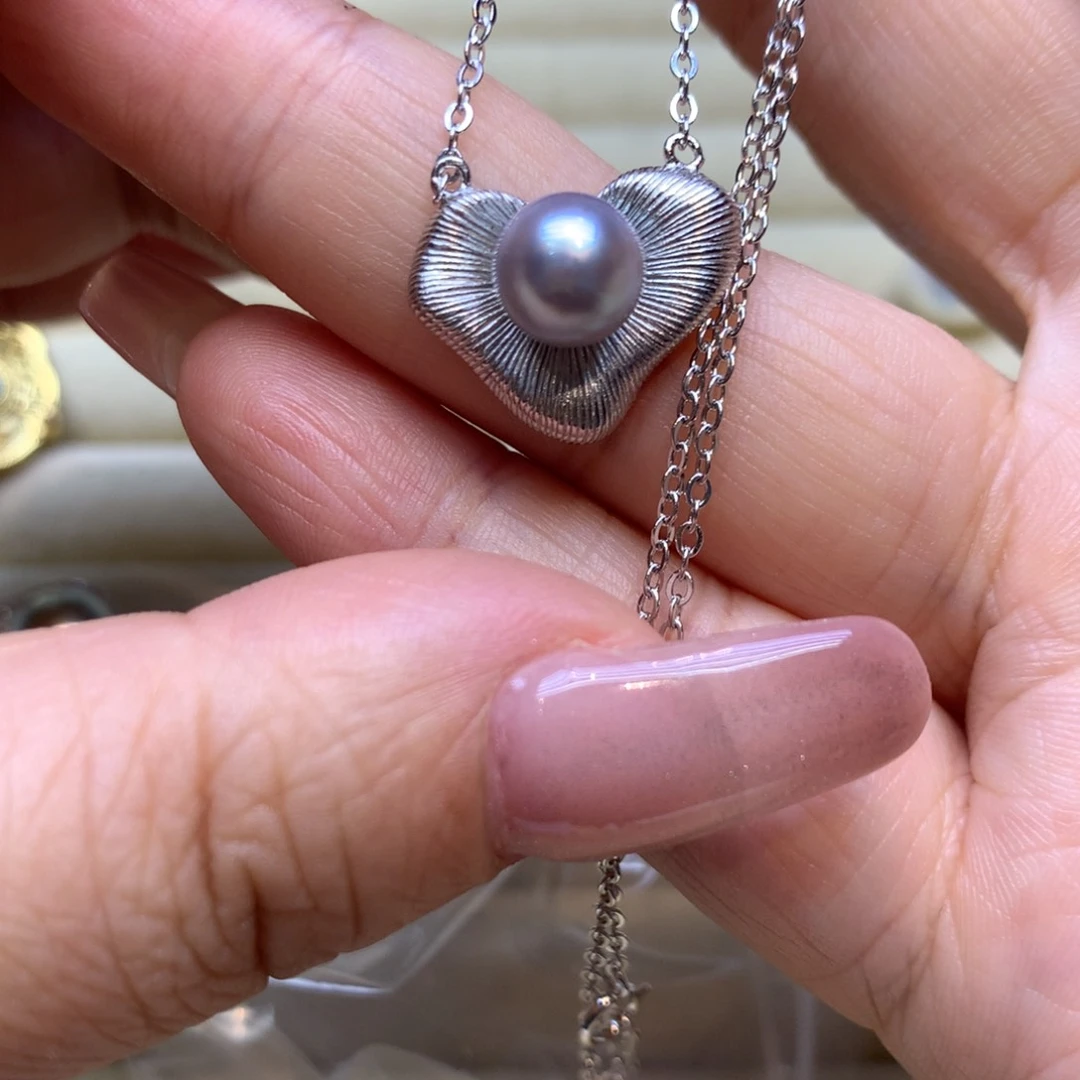 颈饰银S925镶嵌海水珍珠