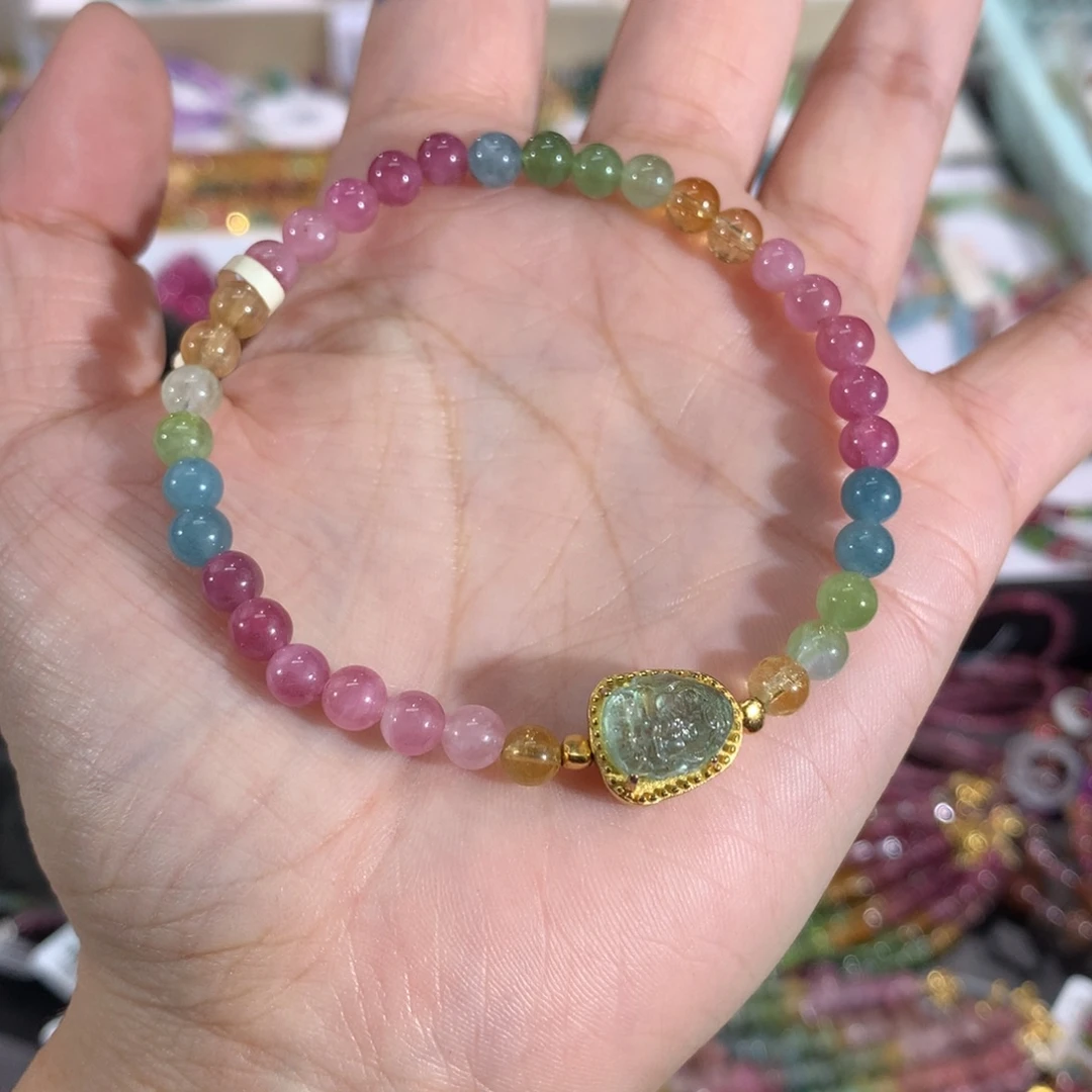 碧玺未镶嵌手链手串