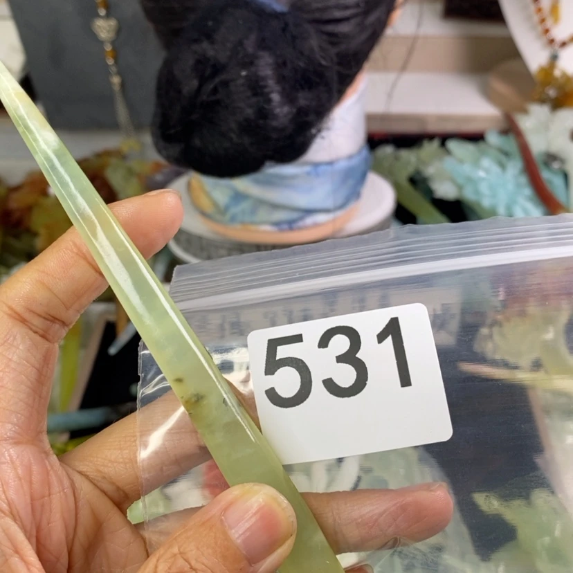 【闪购商品】岫玉发饰未镶嵌似****f