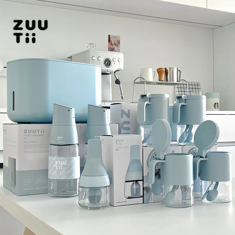 赵露思同款zuutii调味罐玻璃密封防潮调料罐刷盖一体瓶重力油瓶