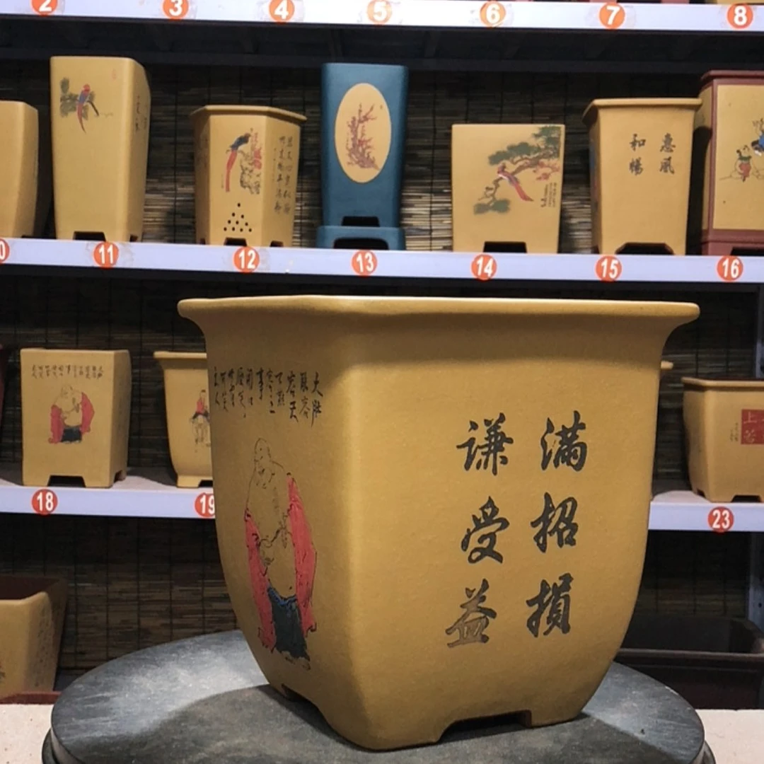 【闪购商品】紫砂花盆蛟**海手工制作