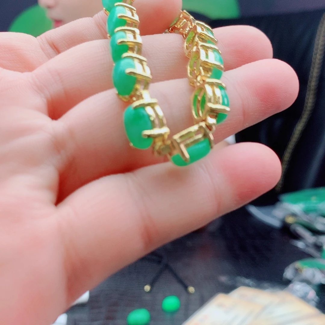 翡翠挂件14K金镶嵌14