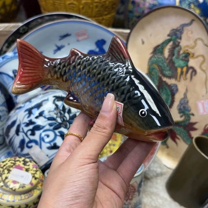 紫砂花瓶瓷器摆件 瓷器摆件
