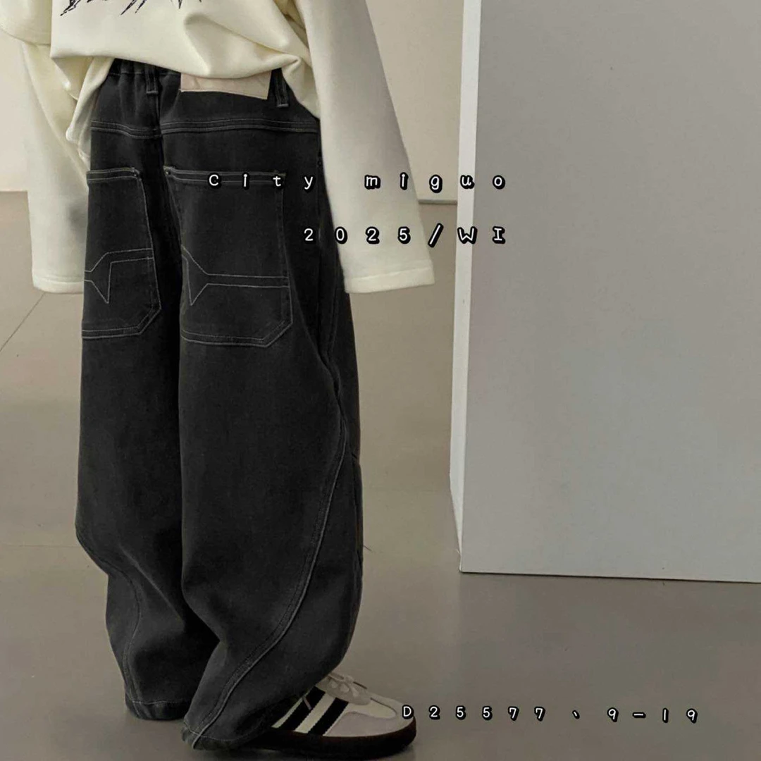 郭郭童品：果➕加绒牛仔裤（25577）