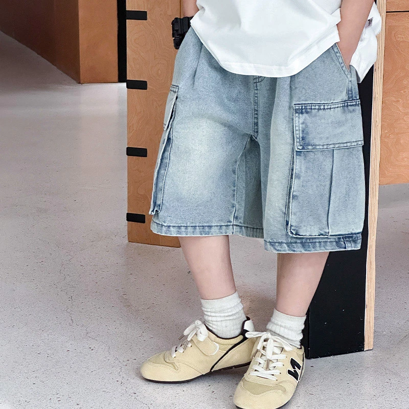 儿童裤子男童牛仔短裤2025夏季新款中大童休闲五分裤小男孩中裤潮