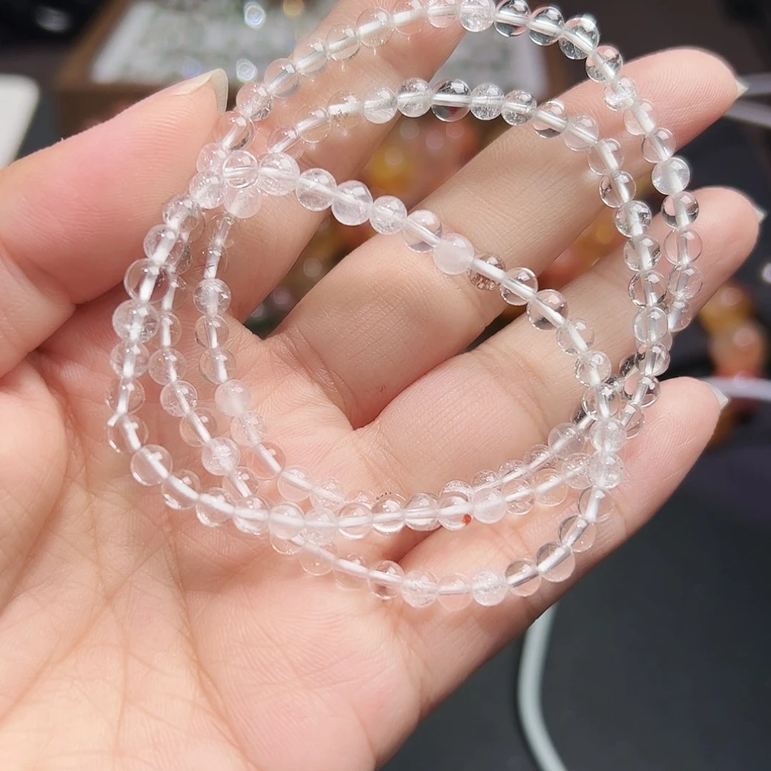未镶嵌手链水晶白水晶多圈11号
