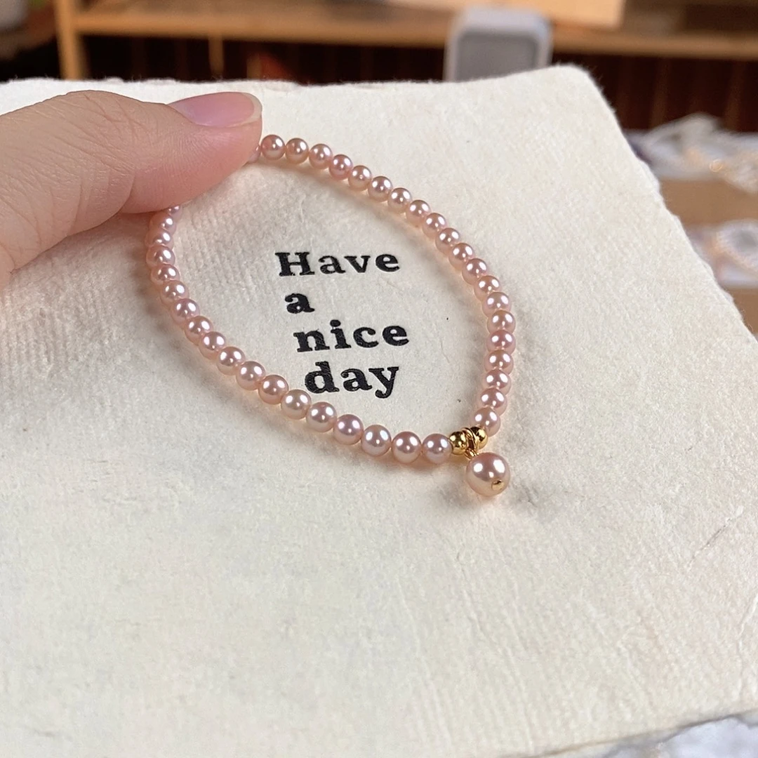 淡水珍珠手绳银S925镶嵌