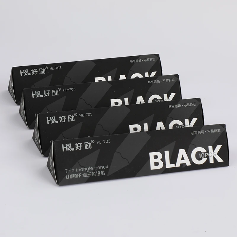 好励703-HB三角黑木铅笔学生用笔无毒黑笔不易断铅素描绘图